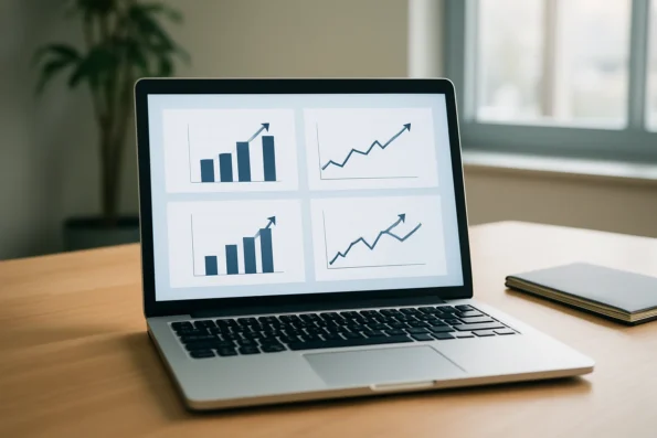 Dashboard visualizing sends, opens, replies, and engagement rates for outreach KPIs in a clear analytics interface.