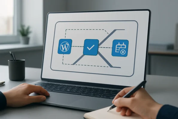 Diagram illustrating the defined limits of NextlerAI workflow automation triggers, highlighting WordPress-native events and blocked external integrations.