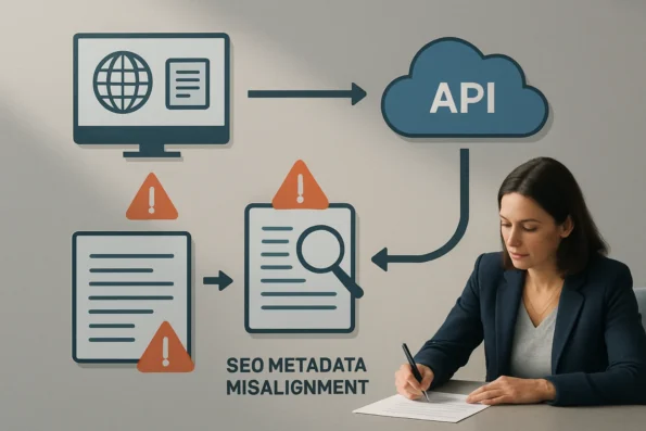 Diagram of multilingual content automation workflow showing points of failure such as translation errors, plugin disruptions, SEO metadata issues, and a human editor conducting review.