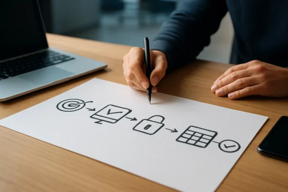 Flowchart illustrating the diagnostic planning steps for a custom NextlerAI API integration, highlighting business goals, product compatibility, data and workflow requirements, secure API key handling, and staged rollout.