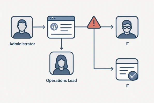 Visual workflow of NextlerAI Outreach performance tracking setup stages, highlighting roles, permissions, and key configuration phases.