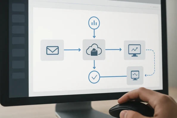 Workflow diagram depicting multi-provider outreach in NextlerAI Outreach, with separate paths for email and SMS, analytics tracking, and dynamic rerouting.