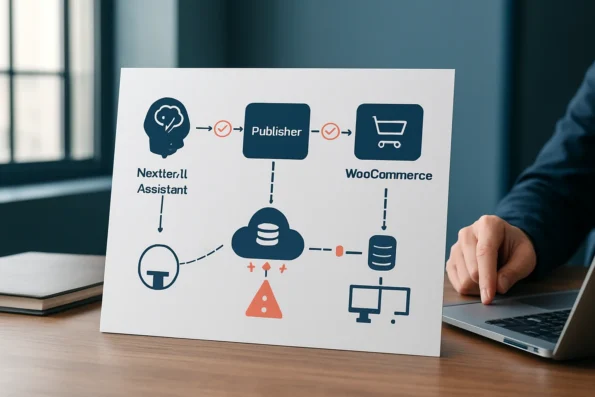 Diagram illustrating data privacy risks in NextlerAI WordPress deployments, including data retention, consent gaps, audit logging points, exposure zones, and controller-processor boundaries.